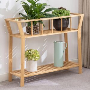 Stylish and Sturdy Bamboo Plant Stand